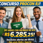 Imagem Concurso procon rj 2026 vagas de emprego