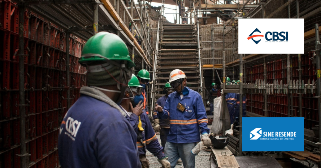 CBSI REALIZA SELEÇÃO DE VAGAS EM RESENDE NESTA TERÇA (17/03)! Oportunidades para mais de 30 funções técnicas e operacionais na indústria de infraestrutura